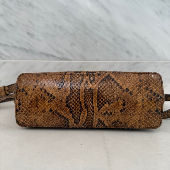 Rejina Pyo Alma Bag, Brown snake-embossed leather - Picture 5 of 10